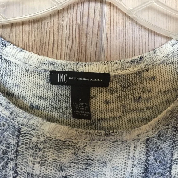 INC Pullover Sweater Ombre Cable Knit M - Picture 2 of 10